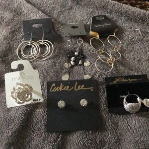 2 rings and 4 earrings.